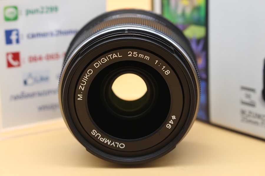 ขาย Lens Olympus M.Zuiko 25mmF1.8(สีดำ) อดีตประกันศูนย์ สภาพสวยใหม่ ไร้ฝ้า รา อุปกรณ์ครบกล่อง  อุปกรณ์และรายละเอียดของสินค้า 1.Lens Olympus M.Zuiko 25mmF1.